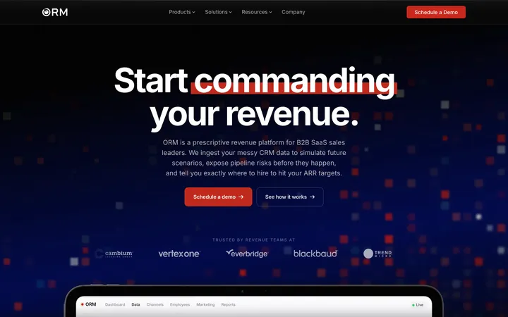 The ORM Technologies home page